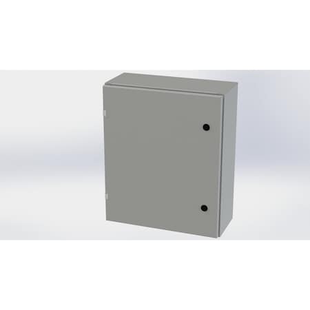 Saginaw Control & Engineering 1/4 Turn Latch Electrical Enclosures, 24 in H, 8 in D, 20 in W, NEMA 3R, 4, 12, 13, Carbon Steel SCE-24EL2008LP